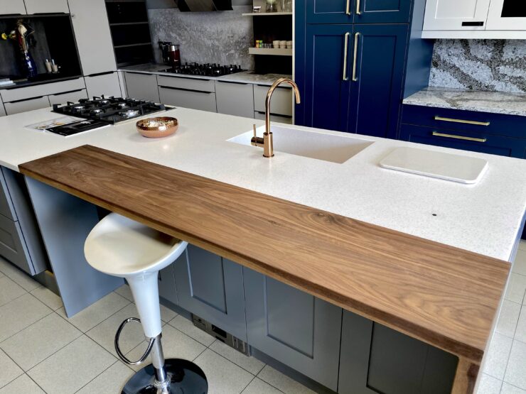American Walnut Full Stave Worktops