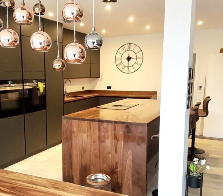 American Walnut Full Stave Worktops