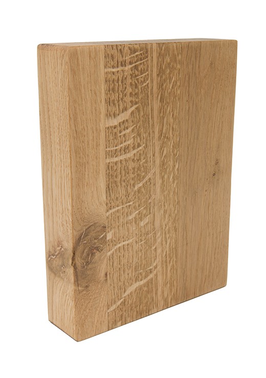 Rustic Oak Full Stave Worktop Sample 200mm x 150mm x 38mm